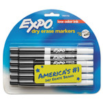 EXPO Low-Odor Dry-Erase Marker, Fine Bullet Tip, Black, Dozen (SAN86001) View Product Image