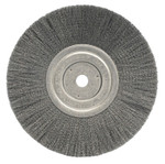 Weiler Narrow Face Crimped Wire Wheel  8 In D X 3/4 W  .006 Stainless Steel  6 000 Rpm (804-01775) Product Image 
