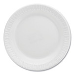 Dart Quiet Classic Laminated Foam Dinnerware Plates, 6", White, 125/Pack, 8 Packs/Carton (DCC6PWQR) View Product Image