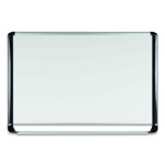 MasterVision Pure Platinum Dry Erase Board, 96" x 48", White Surface, Silver/Black Aluminum Frame View Product Image