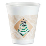 Dart Cafe G Foam Hot/Cold Cups, 8 oz, Brown/Green/White, 1,000/Carton (DCC8X8G) Product Image 