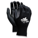 MCR Safety Economy PU Coated Work Gloves, Black, Medium, Dozen (CRW9669M) View Product Image