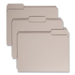 Smead Colored File Folders, 1/3-Cut Tabs: Assorted, Letter Size, 0.75" Expansion, Gray, 100/Box (SMD12343) View Product Image