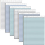 TOPS Prism Plus Colored Paper Pads - 50 Sheets - 0.34" Ruled - 16 lb Basis Weight - 8 1/2" x 11 3/4" Sheet Size - Assorted Paper Product Image 
