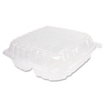 Dart ClearSeal Hinged-Lid Plastic Containers, 3-Compartment, 9.4 x 8.9 x 3, Plastic, 100/Bag, 2 Bags/Carton (DCCC95PST3) View Product Image