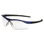 MCR Safety Dallas Wraparound Safety Glasses, Metallic Blue Frame, Clear Anti-Fog Lens (CRWDL310AF) View Product Image