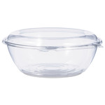 Dart Tamper-Resistant, Tamper-Evident Bowls with Dome Lid, 48 oz, 8.9" Diameter x 3.4" h, Clear, Plastic, 100/Carton View Product Image