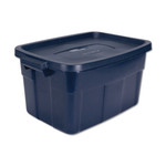 Rubbermaid Roughneck Storage Box, 14 gal, 15.88" x 23.88" x 12.25", Dark Indigo Metallic (UNXRMRT140008) View Product Image