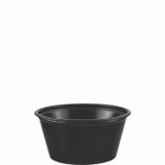 Dart Polystyrene Portion Cups, 2 oz, Plastic, Black, 250/Bag, 10 Bags/Carton View Product Image