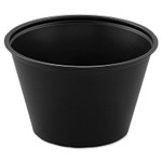Dart Polystyrene Portion Cups, 4 oz, Black, 250/Bag, 10 Bags/Carton (DCCP400BLK) View Product Image