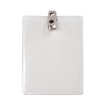 Advantus ID Badge Holders with Clip, Vertical, Clear 3.38" x 4.25" Holder, 3.13" x 3.75" Insert, 50/Pack (AVT75457) View Product Image