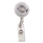 Advantus Translucent Retractable ID Card Reel, 30" Extension, Clear, 12/Pack View Product Image