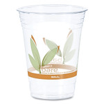 Dart Bare Eco-Forward RPET Cold Cups, ProPlanet Seal, 16 oz to 18 oz, Leaf Design, Clear, 50/Pack, 20 Packs/Carton (DCCRTP16DBARECT) Product Image 