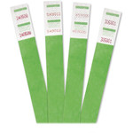 Advantus Tyvek Wristbands - 3/4" Width x 9 3/4" Length - Green Product Image 