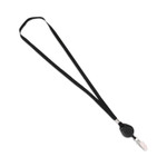 Advantus Lanyards with Retractable ID Reels, Metal Clip Fastener, 34" Long, Black, 12/Pack View Product Image