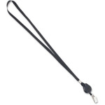Advantus Retracting ID Reel Badge 36" Lanyard - 36" Length - Black Product Image 