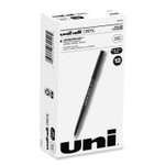 uniball ONYX Roller Ball Pen, Stick, Extra-Fine 0.5 mm, Black Ink, Black Barrel, Dozen View Product Image