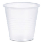 Dart High-Impact Polystyrene Cold Cups, 3.5 oz, Plastic, Translucent, 100/Sleeve, 25 Sleeves/Carton View Product Image