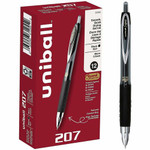 uniball™ 207 Gel Pen - 0.5 mm Micro Pen Point - Refillable - Retractable - Black Ink - Pigment-based Product Image 