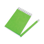 Advantus Crowd Management Wristbands, Sequentially Numbered, 9.75" x 0.75", Neon Green, 500/Pack View Product Image