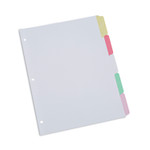 Universal Deluxe Write-On/Erasable Tab Index, 5-Tab, 11 x 8.5, White, Assorted Tabs, 1 Set (UNV20816) View Product Image