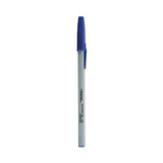 Universal Ballpoint Pen, Stick, Fine 0.7 mm, Blue Ink, Gray Barrel, Dozen (UNV27421) View Product Image