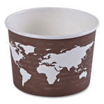 Eco-Products World Art Renewable and Compostable Food Container, 8 oz, 3.04" Diameter x 2.3" h, Brown, Paper, 50/Pack, 20 Packs/Carton View Product Image
