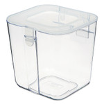deflecto Stackable Caddy Organizer, Small, Plastic, 4.33 x 4 x 4.38, White View Product Image