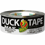 Duck MAX Strength Tape - White - 35 yd Length x 1.88" Width - White - Natural Rubber - Polyethylene Backing Product Image 