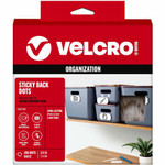 VELCRO Sticky Back 3/4in Circles White 200 ct - 0.75" Diameter - White - For Sign, Poster, Wall, Plastic, Glass, Tile, Home, School Product Image 