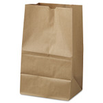 Ross & Wallace Paper Products Grocery Paper Bags, #20 Squat Size, 8.13" x 5.88" x 12.5", Natural, 500/Bundle View Product Image