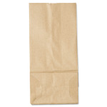 Ross & Wallace Paper Products Grocery Paper Bags, #5 Size, 5.25" x 3.38" x 10.94", Natural, 500/Bundle View Product Image