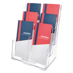 deflecto 6-Compartment DocuHolder, Leaflet Size, 9.63w x 6.25d x 12.63h, Clear (DEF77401) Product Image 