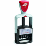 Cosco 2000 Plus S360 RECEIVED Two-Color Dater - Message/Date Stamp - RECEIVED - 1" Impression Width - 4 Bands - Blue, Red Product Image 