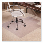 ES Robbins EverLife Moderate Use Chair Mat for Low Pile Carpet, Rectangular with Lip, 45 x 53, Clear View Product Image