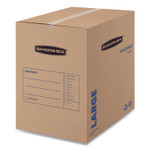 Bankers Box SmoothMove Basic Moving Boxes, Regular Slotted Container (RSC), Large, 18" x 18" x 24", Brown/Blue, 15/Carton View Product Image