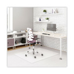 deflecto DuraMat Moderate Use Chair Mat, Low Pile Carpet, Flat, 45 x 53, Rectangle, Clear View Product Image