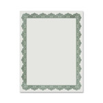 Geographics Blank Award Parchment Certificates - 24 lb Basis Weight - 8.5" Width x 11" Length - Inkjet, Laser Compatible - Green with Green Border - Parchment Paper Product Image 