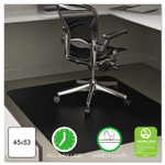 deflecto EconoMat All Day Use Chair Mat for Hard Floors, Flat Packed, 45 x 53, Black (DEFCM21242BLK) View Product Image