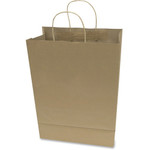 COSCO Premium Large Brown Paper Shopping Bags - 17" Length x 12" Width - Kraft - Paper - Shopping Product Image 