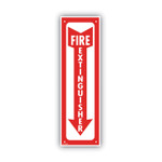 COSCO Glow-In-The-Dark Safety Sign, Fire Extinguisher, 4 x 13, Red (COS098063) View Product Image