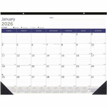 Blueline DuraGlobe Monthly Desk Pad Calendar, 22" x 17" , English - Julian Dates - Monthly - 12 Month - January 2026 to December 2026 - 1 Month Single Page Layout Product Image 