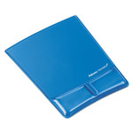 Fellowes Gel Wrist Support with Attached Mouse Pad, 8.25 x 9.87, Blue View Product Image