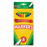 Crayola Non-Washable Marker, Fine Bullet Tip, Assorted Classic Colors, 8/Pack (CYO587709) View Product Image