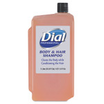 Dial Professional Hair + Body Wash Refill for 1 L Liquid Dispenser, Neutral Scent, 1 L, 8/Carton (DIA04029) View Product Image
