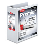 Cardinal Premier Easy Open ClearVue Locking Slant-D Ring Binder, 3 Rings, 4" Capacity, 11 x 8.5, White (CRD10340) View Product Image