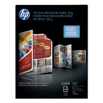 HP Laser Glossy Tri-Fold Brochure Paper, 97 Bright, 40 lb Bond Weight, 8.5 x 11, White, 150/Pack (HEWQ6612A) View Product Image