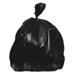 Heritage High-Density Waste Can Liners, 33 gal, 22 mic, 33" x 40", Black, 25 Bags/Roll, 10 Rolls/Carton (HERZ6640WKR01) View Product Image