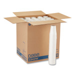 Dixie Paper Hot Cups, 12 oz, White, 50/Sleeve, 20 Sleeves/Carton (DXE2342W) View Product Image