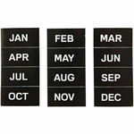 MasterVision Magnetic Monthly Calendar Characters - Skill Learning: Name of Months - Magnetic - 1" Height x 2" Width - Black Product Image 